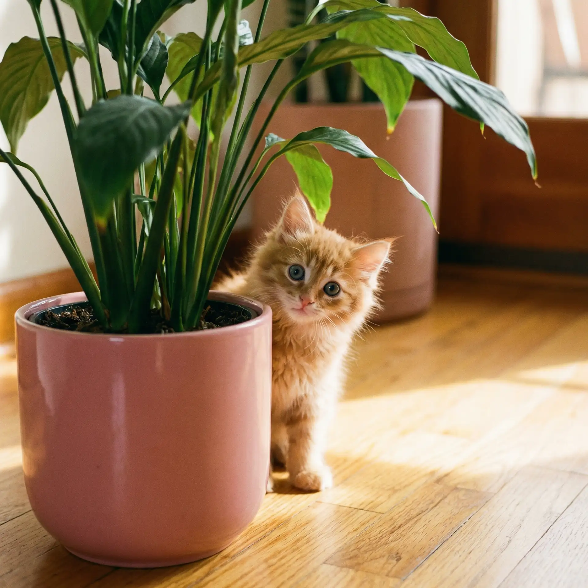 小猫从花盆后探头 - 半夜打扑克疼的视频